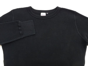 ステュディオ・ダ・ルチザン ヘビーサーマル長袖Ｔシャツ 9936 ブラック メンズ 無地 丸首 ヘビーウェイト ワッフル ロンtee 新品 (ステュディオ・ダルチザン Studio D'artisan)