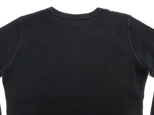 ステュディオ・ダ・ルチザン ヘビーサーマル長袖Ｔシャツ 9936 ブラック メンズ 無地 丸首 ヘビーウェイト ワッフル ロンtee 新品 (ステュディオ・ダルチザン Studio D'artisan)