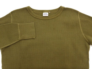 ステュディオ・ダ・ルチザン ヘビーサーマル長袖Ｔシャツ 9936 カーキ メンズ 無地 丸首 ヘビーウェイト ワッフル ロンtee 新品 (ステュディオ・ダルチザン Studio D'artisan)