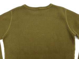 ステュディオ・ダ・ルチザン ヘビーサーマル長袖Ｔシャツ 9936 カーキ メンズ 無地 丸首 ヘビーウェイト ワッフル ロンtee 新品 (ステュディオ・ダルチザン Studio D'artisan)