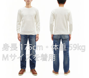 ステュディオ・ダ・ルチザン ヘビーサーマル長袖Ｔシャツ 9936 ホワイト メンズ 無地 丸首 ヘビーウェイト ワッフル ロンtee 新品 (ステュディオ・ダルチザン Studio D'artisan)