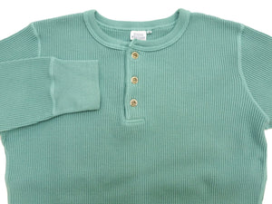 ステュディオ・ダ・ルチザン ヘビーサーマルヘンリー長袖Ｔシャツ 9937 エメラルド メンズ 無地 ヘンリーネック ヘビーウェイト ワッフル ロンtee 新品 (ステュディオ・ダルチザン Studio D'artisan)