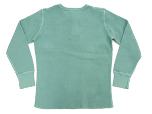ステュディオ・ダ・ルチザン ヘビーサーマルヘンリー長袖Ｔシャツ 9937 エメラルド メンズ 無地 ヘンリーネック ヘビーウェイト ワッフル ロンtee 新品 (ステュディオ・ダルチザン Studio D'artisan)