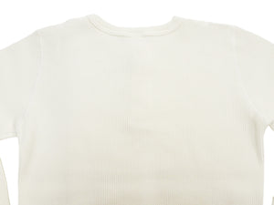 ステュディオ・ダ・ルチザン ヘビーサーマルヘンリー長袖Ｔシャツ 9937 ホワイト メンズ 無地 ヘンリーネック ヘビーウェイト ワッフル ロンtee 新品 (ステュディオ・ダルチザン Studio D'artisan)