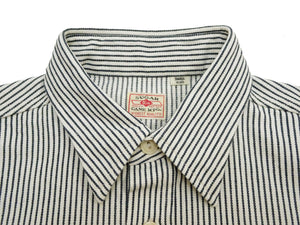 シュガーケーン ヒッコリーストライプ ワークシャツ SC27853 105 オフホワイト (メンズ 長袖シャツ) Sugar Cane Hickory Stripe Work Shirt 新品