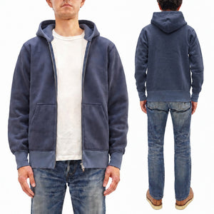 バーンズアウトフィッターズ ジップパーカー BR-3010RD (29 ネイビー) メンズ 小寸編み 逆開ファスナー(ダブルジップ仕様) フーデッド スウェットシャツ Barns Outfitters COZUN Zip Up Hoodie 新品
