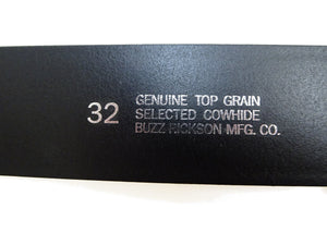 バズリクソンズ ベルト BR02901 メンズ ギャリソンベルト 角型バックル カウハイド レザーベルト Buzz Rickson BELT, LEATHER, ENLISTED MAN'S (119 ブラック) 新品