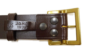 バズリクソンズ ベルト BR02901 メンズ ギャリソンベルト 角型バックル カウハイド レザーベルト Buzz Rickson BELT, LEATHER, ENLISTED MAN'S (138 ブラウン) 新品