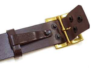 バズリクソンズ ベルト BR02901 メンズ ギャリソンベルト 角型バックル カウハイド レザーベルト Buzz Rickson BELT, LEATHER, ENLISTED MAN'S (138 ブラウン) 新品