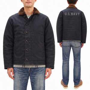 バズリクソンズ N-1 デッキジャケット BR15340 ネイビーブルーモデル メンズ ミリタリージャケット Buzz Rickson's Type N-1 Navy NAVY DEPARTMENT DEMOTEX-ED 新品