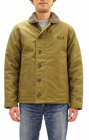 バズリクソンズ N-1 デッキジャケット BR15345 カーキモデル メンズ ミリタリージャケット Buzz Rickson's Type N-1 Khaki NAVY DEPARTMENT DEMOTEX-ED 新品