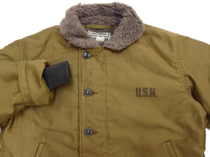 バズリクソンズ N-1 デッキジャケット BR15345 カーキモデル メンズ ミリタリージャケット Buzz Rickson's Type N-1 Khaki NAVY DEPARTMENT DEMOTEX-ED 新品