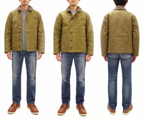 バズリクソンズ N-1 デッキジャケット BR15345 カーキモデル メンズ ミリタリージャケット Buzz Rickson's Type N-1 Khaki NAVY DEPARTMENT DEMOTEX-ED 新品