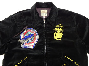 バズリクソンズ x 港商 BR15917 別珍 スーベニアジャケット メンズ スカジャン 119 ブラック Buzz Rickson KOSHO U.S.S. LEXINGTON CVA-16 新品