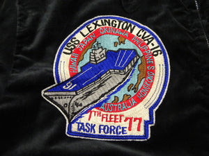 バズリクソンズ x 港商 BR15917 別珍 スーベニアジャケット メンズ スカジャン 119 ブラック Buzz Rickson KOSHO U.S.S. LEXINGTON CVA-16 新品