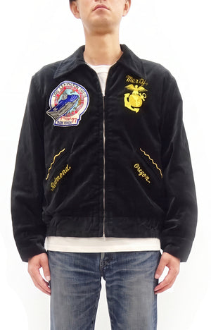 バズリクソンズ x 港商 BR15917 別珍 スーベニアジャケット メンズ スカジャン 119 ブラック Buzz Rickson KOSHO U.S.S. LEXINGTON CVA-16 新品