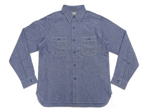 バズリクソンズ ブルーシャンブレー ワークシャツ BR25995 (メンズ 長袖シャツ) Buzz Rickson's Blue Chambray Work Shirt (Long Sleeve) 新品