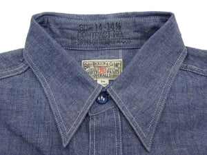バズリクソンズ ブルーシャンブレー ワークシャツ BR25995 (メンズ 長袖シャツ) Buzz Rickson's Blue Chambray Work Shirt (Long Sleeve) 新品