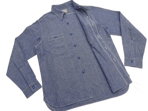 バズリクソンズ ブルーシャンブレー ワークシャツ BR25995 (メンズ 長袖シャツ) Buzz Rickson's Blue Chambray Work Shirt (Long Sleeve) 新品