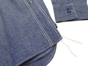 バズリクソンズ ブルーシャンブレー ワークシャツ BR25995 (メンズ 長袖シャツ) Buzz Rickson's Blue Chambray Work Shirt (Long Sleeve) 新品