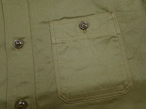 バズリクソンズ ヘリンボーン ワークシャツ BR29390 149 オリーブ (メンズ 長袖シャツ) Buzz Rickson's Herringbone Work Shirts (Long Sleeve) 新品