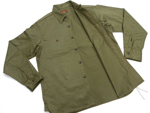 バズリクソンズ ヘリンボーン ワークシャツ BR29390 149 オリーブ (メンズ 長袖シャツ) Buzz Rickson's Herringbone Work Shirts (Long Sleeve) 新品