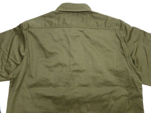 バズリクソンズ ヘリンボーン ワークシャツ BR29390 149 オリーブ (メンズ 長袖シャツ) Buzz Rickson's Herringbone Work Shirts (Long Sleeve) 新品