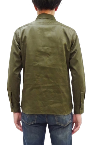 バズリクソンズ ヘリンボーン ワークシャツ BR29390 149 オリーブ (メンズ 長袖シャツ) Buzz Rickson's Herringbone Work Shirts (Long Sleeve) 新品