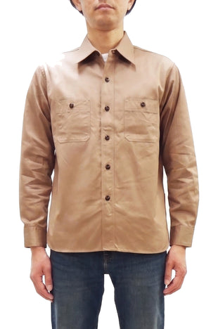 バズリクソンズ ヘリンボーン ワークシャツ BR29390 133 ベージュ (メンズ 長袖シャツ) Buzz Rickson's Herringbone Work Shirts (Long Sleeve) 新品