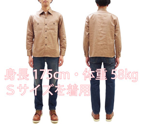 バズリクソンズ ヘリンボーン ワークシャツ BR29390 133 ベージュ (メンズ 長袖シャツ) Buzz Rickson's Herringbone Work Shirts (Long Sleeve) 新品