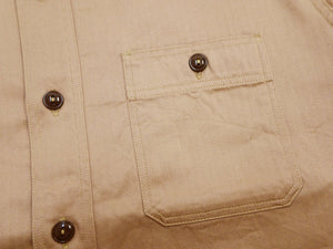 バズリクソンズ ヘリンボーン ワークシャツ BR29390 133 ベージュ (メンズ 長袖シャツ) Buzz Rickson's Herringbone Work Shirts (Long Sleeve) 新品