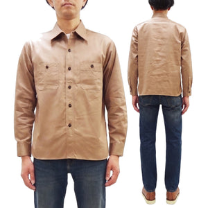 バズリクソンズ ヘリンボーン ワークシャツ BR29390 133 ベージュ (メンズ 長袖シャツ) Buzz Rickson's Herringbone Work Shirts (Long Sleeve) 新品