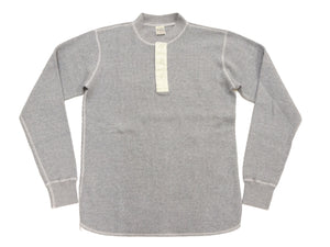 バズリクソンズ ワッフル ヘンリーネック 長袖Tシャツ BR68130 113 H.グレー メンズ サーマル ロンtee フラットシーマ 新品 Buzz Rickson's Thermal Henley Neck T-Shirt (コピー)