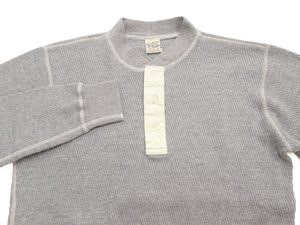 バズリクソンズ ワッフル ヘンリーネック 長袖Tシャツ BR68130 113 H.グレー メンズ サーマル ロンtee フラットシーマ 新品 Buzz Rickson's Thermal Henley Neck T-Shirt (コピー)