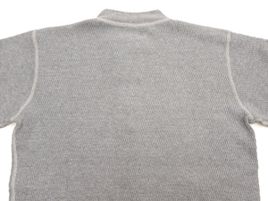 バズリクソンズ ワッフル ヘンリーネック 長袖Tシャツ BR68130 113 H.グレー メンズ サーマル ロンtee フラットシーマ 新品 Buzz Rickson's Thermal Henley Neck T-Shirt (コピー)