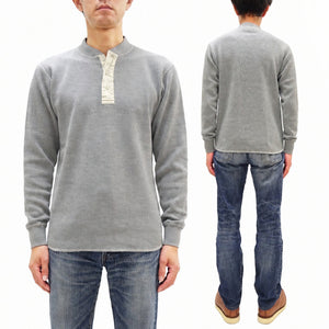 バズリクソンズ ワッフル ヘンリーネック 長袖Tシャツ BR68130 113 H.グレー メンズ サーマル ロンtee フラットシーマ 新品 Buzz Rickson's Thermal Henley Neck T-Shirt (コピー)