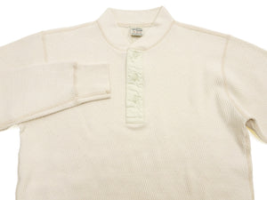 バズリクソンズ ワッフル ヘンリーネック 長袖Tシャツ BR68130 109 ナチュラル メンズ サーマル ロンtee フラットシーマ 新品 Buzz Rickson's Thermal Henley Neck T-Shirt (コピー) (コピー)