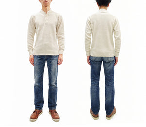 バズリクソンズ ワッフル ヘンリーネック 長袖Tシャツ BR68130 109 ナチュラル メンズ サーマル ロンtee フラットシーマ 新品 Buzz Rickson's Thermal Henley Neck T-Shirt (コピー) (コピー)