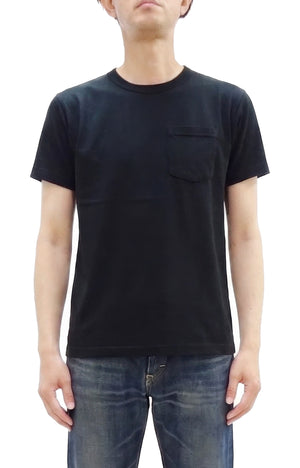 バズリクソンズ 無地 半袖Tシャツ BR78711 (メンズ 丸首 ポケット付き Tシャツ 米国製) 119 ブラック Buzz Rickson's Pocket T-shirt 新品