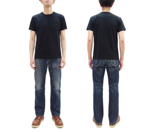 バズリクソンズ 無地 半袖Tシャツ BR78711 (メンズ 丸首 ポケット付き Tシャツ 米国製) 119 ブラック Buzz Rickson's Pocket T-shirt 新品