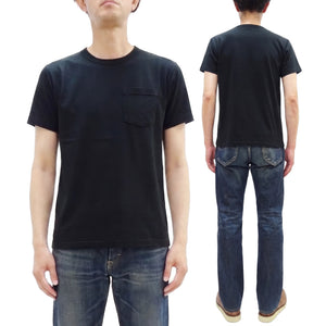 バズリクソンズ 無地 半袖Tシャツ BR78711 (メンズ 丸首 ポケット付き Tシャツ 米国製) 119 ブラック Buzz Rickson's Pocket T-shirt 新品