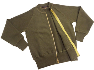 バズリクソンズ Type C-2 フルジップ ウールセーター BR90259 オリーブ メンズ C2 メンズ ミリタリー カーディガン Buzz Rickson Mfg. Co. 新品