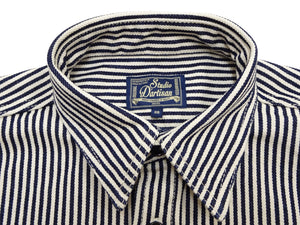 ステュディオ・ダ・ルチザン 14oz ヒッコリーワークシャツ D5335H メンズ 長袖シャツ ヒッコリーストライプ ステュディオ・ダルチザン Studio D'artisan 新品