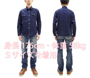 シュガーケーン ブルーデニム ワークシャツ SC27852 421A) ワンウォッシュ (メンズ 長袖シャツ デニムシャツ) Sugar Cane Blue Denim Work Shirt 新品