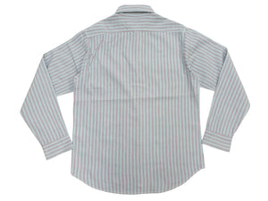 シュガーケーン ドビーストライプ ワークシャツ SC29146 125 ブルー ワンウォッシュ (メンズ 長袖シャツ) Sugar Cane Dobby Stripe Work Shirt (Long Sleeve) 新品
