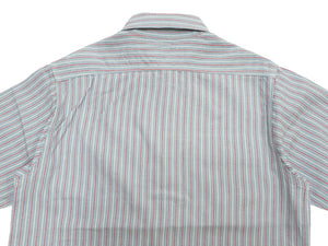 シュガーケーン ドビーストライプ ワークシャツ SC29146 125 ブルー ワンウォッシュ (メンズ 長袖シャツ) Sugar Cane Dobby Stripe Work Shirt (Long Sleeve) 新品