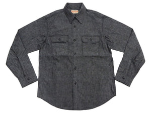 シュガーケーン ブラックシャンブレー ワークシャツ (メンズ 長袖シャツ) SC29159 411A ワンウォッシュ Sugar Cane Black Chambray Work Shirt (Long Sleeve) 新品