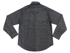 シュガーケーン ブラックシャンブレー ワークシャツ (メンズ 長袖シャツ) SC29159 411A ワンウォッシュ Sugar Cane Black Chambray Work Shirt (Long Sleeve) 新品