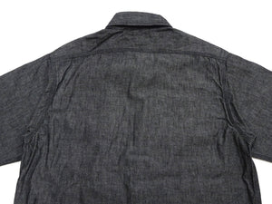 シュガーケーン ブラックシャンブレー ワークシャツ (メンズ 長袖シャツ) SC29159 411A ワンウォッシュ Sugar Cane Black Chambray Work Shirt (Long Sleeve) 新品