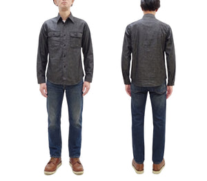 シュガーケーン ブラックシャンブレー ワークシャツ (メンズ 長袖シャツ) SC29159 411A ワンウォッシュ Sugar Cane Black Chambray Work Shirt (Long Sleeve) 新品